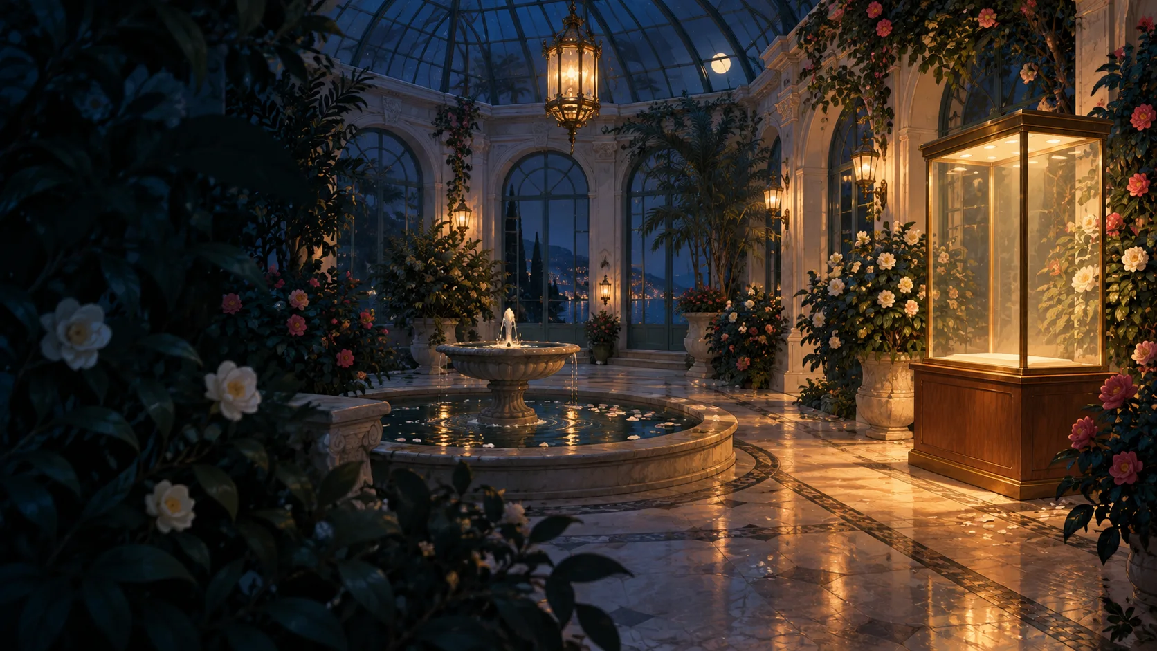 Escenario de La camelia de cristal